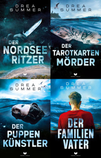 Teufel-Graf-Krimi-Sammelband: Der Nordseeritzer, Der Tarotkartenmörder, Der Puppenkünstler, Der Familienvater - Drea Summer - E-Book
