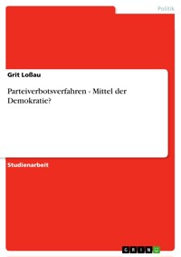 Parteiverbotsverfahren - Mittel der Demokratie? - Grit Loßau - E-Book