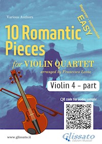 Violin 4 part of "10 Romantic Pieces" for Violin Quartet - Johannes Brahms - E-Book