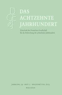 Das achtzehnte Jahrhundert 39/1 - - E-Book