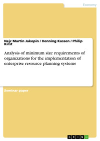 Analysis of minimum size requirements of organizations for the implementation of enterprise resource planning systems - Nejc Martin Jakopin - E-Book