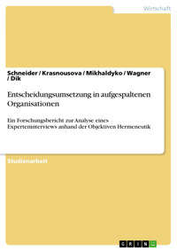 Entscheidungsumsetzung in aufgespaltenen Organisationen - Schneider - E-Book