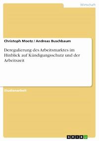 Deregulierung des Arbeitsmarktes im Hinblick auf Kündigungsschutz und der Arbeitszeit - Christoph Mootz - E-Book