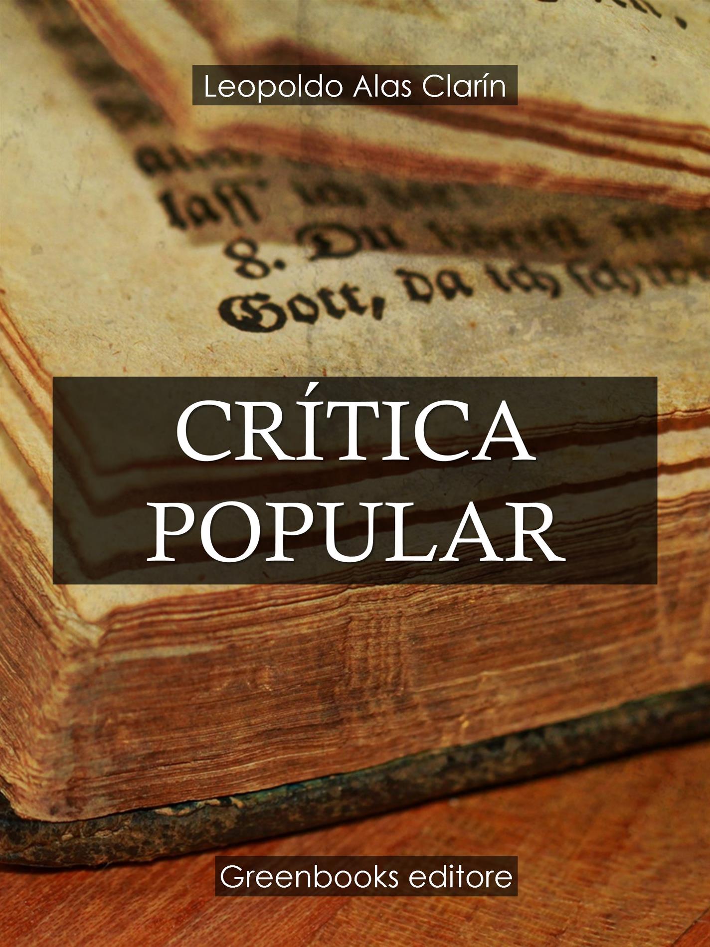 Crítica popular - Leopoldo Alas Clarín - E-Book