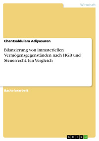 Bilanzierung von immateriellen Vermögensgegenständen nach HGB und Steuerrecht. Ein Vergleich - Chantsaldulam Adiyasuren - E-Book