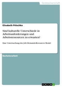 Sind kulturelle Unterschiede in Arbeitsanforderungen und Arbeitsressourcen zu erwarten? - Elisabeth Pötschke - E-Book