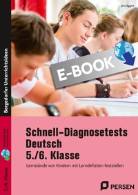 Schnell-Diagnosetests Deutsch 5./6. Klasse - Jens Eggert - E-Book