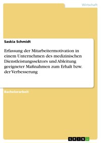 Erfassung der Mitarbeitermotivation in einem Unternehmen des medizinischen Dienstleistungssektors und Ableitung geeigneter Maßnahmen zum Erhalt bzw. der Verbesserung - Saskia Schmidt - E-Book