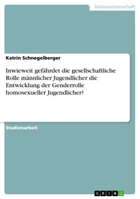 Inwieweit gefährdet die gesellschaftliche Rolle männlicher Jugendlicher die Entwicklung der Genderrolle homosexueller Jugendlicher? - Katrin Schnegelberger - E-Book