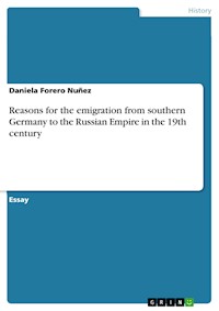 Reasons for the emigration from southern Germany to the Russian Empire in the 19th century - Daniela Forero Nuñez - E-Book