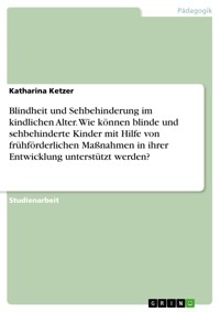 Blindheit und Sehbehinderung im kindlichen Alter. Wie können blinde und sehbehinderte Kinder mit Hilfe von frühförderlichen Maßnahmen in ihrer Entwicklung unterstützt werden? - Katharina Ketzer - E-Book