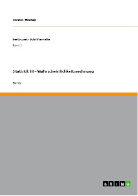 Statistik III - Wahrscheinlichkeitsrechnung - Torsten Montag - E-Book