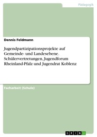 Jugendpartizipationsprojekte auf Gemeinde- und Landesebene. Schülervertretungen, Jugendforum Rheinland-Pfalz und Jugendrat Koblenz - Dennis Feldmann - E-Book