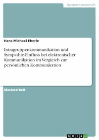 Intragruppenkommunikation und Sympathie-Einfluss bei elektronischer Kommunikation im Vergleich zur persönlichen Kommunikation - Hans Michael Eberle - E-Book