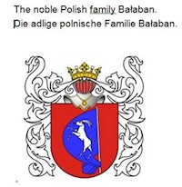 Die adlige polnische Familie Balaban. The noble Polish family Balaban. - Werner Zurek - E-Book