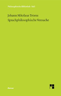 Sprachphilosophische Versuche - Johann Nikolaus Tetens - E-Book