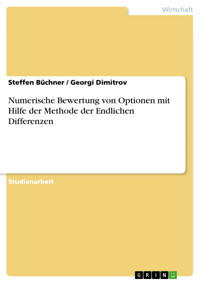 Numerische Bewertung von Optionen mit Hilfe der Methode der Endlichen Differenzen - Steffen Büchner - E-Book