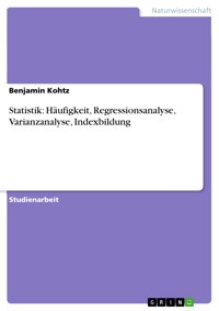 Statistik: Häufigkeit, Regressionsanalyse, Varianzanalyse, Indexbildung - Benjamin Kohtz - E-Book