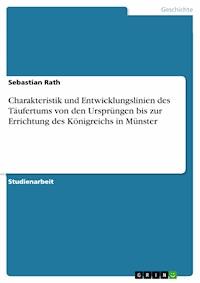 Charakteristik und Entwicklungslinien des Täufertums von den Ursprüngen bis zur Errichtung des Königreichs in Münster - Sebastian Rath - E-Book