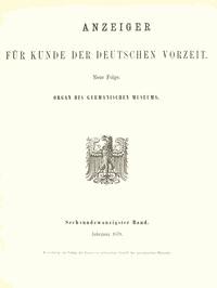 Anzeiger für Kunde der deutschen Vorzeit (Jg. 26, 1879) Neue Folge - Various - kostenlos E-Book