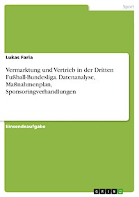 Vermarktung und Vertrieb in der Dritten Fußball-Bundesliga. Datenanalyse, Maßnahmenplan, Sponsoringverhandlungen - Lukas Faria - E-Book