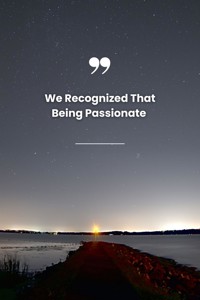 We Recognized That Being Passionate - Ritchel Enriquez - E-Book
