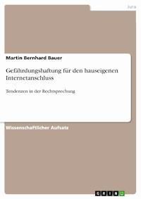 Gefährdungshaftung für den hauseigenen Internetanschluss - Martin Bernhard Bauer - E-Book