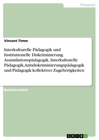 Interkulturelle Pädagogik und Institutionelle Diskriminierung. Assimilationspädagogik, Interkulturelle Pädagogik, Antidiskriminierungspädagogik und Pädagogik kollektiver Zugehörigkeiten - Vincent Timm - E-Book