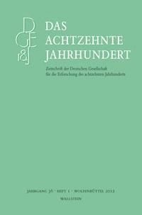 Das achtzehnte Jahrhundert 36/1 -  - E-Book