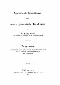 Vergleichende Betrachtungen über neuere geometrische Forschungen - Felix, Klein - kostenlos E-Book