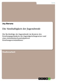 Die Sinnhaftigkeit der Jugendstrafe - Joy Baruna - E-Book