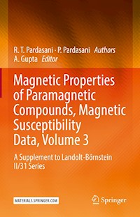 Magnetic Properties of Paramagnetic Compounds, Magnetic Susceptibility Data, Volume 3 - R.T. Pardasani - E-Book