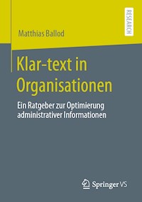 Klar-text in Organisationen - Matthias Ballod - E-Book