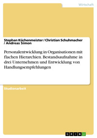 Personalentwicklung in Organisationen mit flachen Hierarchien. Bestandsaufnahme in drei Unternehmen und Entwicklung von Handlungsempfehlungen - Stephan Küchenmeister - E-Book