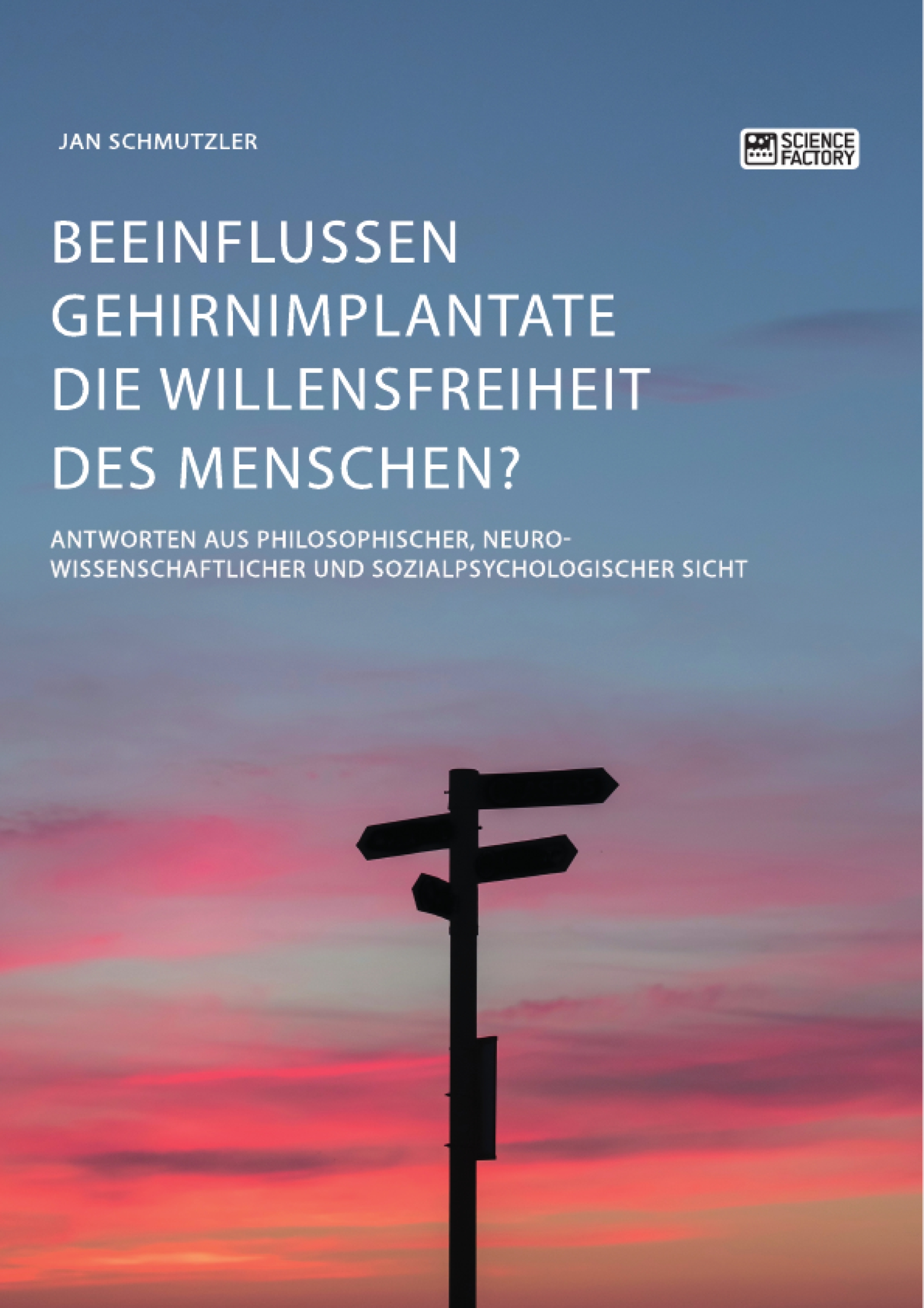 Beeinflussen Gehirnimplantate die Willensfreiheit des Menschen? Antworten aus philosophischer, neurowissenschaftlicher und sozialpsychologischer Sicht - Jan Schmutzler - E-Book