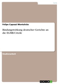 Bindungswirkung deutscher Gerichte an die EGMR-Urteile - Felipe Capozzi Montalvão - E-Book