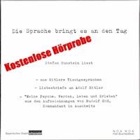 Die Sprache bringt es an den Tag - kostenlose Hörprobe - Adolf Hitler - kostenlos Hörbuch