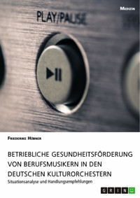 Betriebliche Gesundheitsförderung von Berufsmusikern in den deutschen Kulturorchestern - Friederike Hübner - E-Book