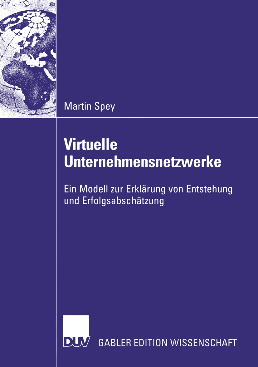 Virtuelle Unternehmensnetzwerke - Martin Spey - E-Book