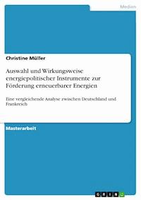 Auswahl und Wirkungsweise energiepolitischer Instrumente zur Förderung erneuerbarer Energien - Christine Müller - E-Book
