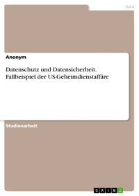 Datenschutz und Datensicherheit. Fallbeispiel der US-Geheimdienstaffäre -  - E-Book