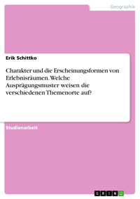 Charakter und die Erscheinungsformen von Erlebnisräumen. Welche Ausprägungsmuster weisen die verschiedenen Themenorte auf? - Erik Schittko - E-Book