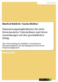Finanzierungsmöglichkeiten für nicht börsennotierte Unternehmen und deren Auswirkungen auf den geschäftlichen Erfolg - Manfred Waldrich - E-Book