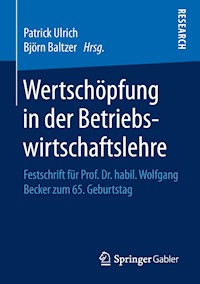 Wertschöpfung in der Betriebswirtschaftslehre -  - E-Book
