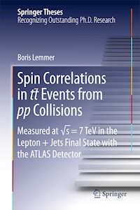 Spin Correlations in tt Events from pp Collisions - Boris Lemmer - E-Book
