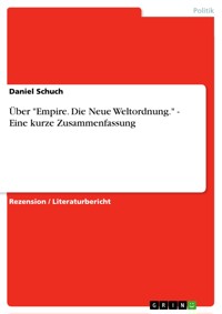 Über "Empire. Die Neue Weltordnung." - Eine kurze Zusammenfassung - Daniel Schuch - E-Book