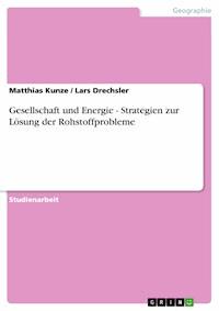Gesellschaft und Energie - Strategien zur Lösung der Rohstoffprobleme - Matthias Kunze - E-Book