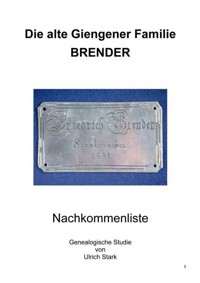 Die alte Giengener Familie BRENDER - Ulrich Stark - E-Book