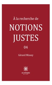 À la recherche de notions justes - Tome 4 - Gérard Missey - E-Book