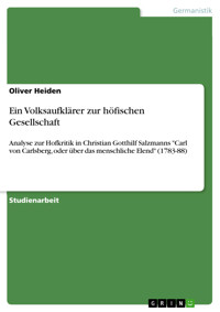 Ein Volksaufklärer zur höfischen Gesellschaft - Oliver Heiden - E-Book